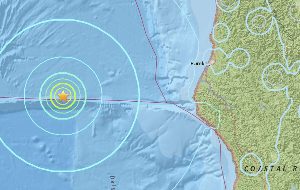 Ferndale earthquake california magnitude strikes near preliminary quake hit kilometers depth local am time