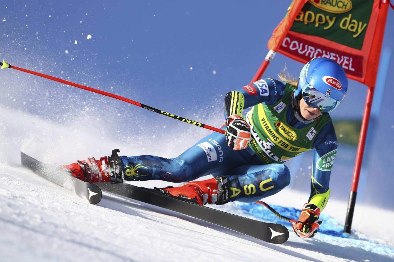 Shiffrin cup mikaela alpine slalom wins courchevel speeds