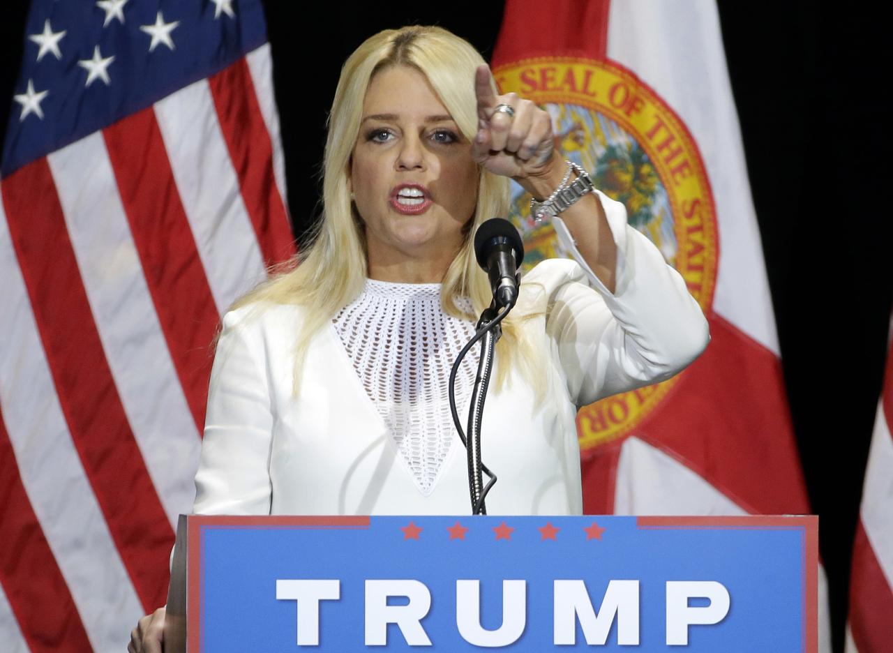 Bondi trump pam donald salon ap teflon damage situation bribery scheme somehow alleged takes politifact impeachment meara rally candidate speaks