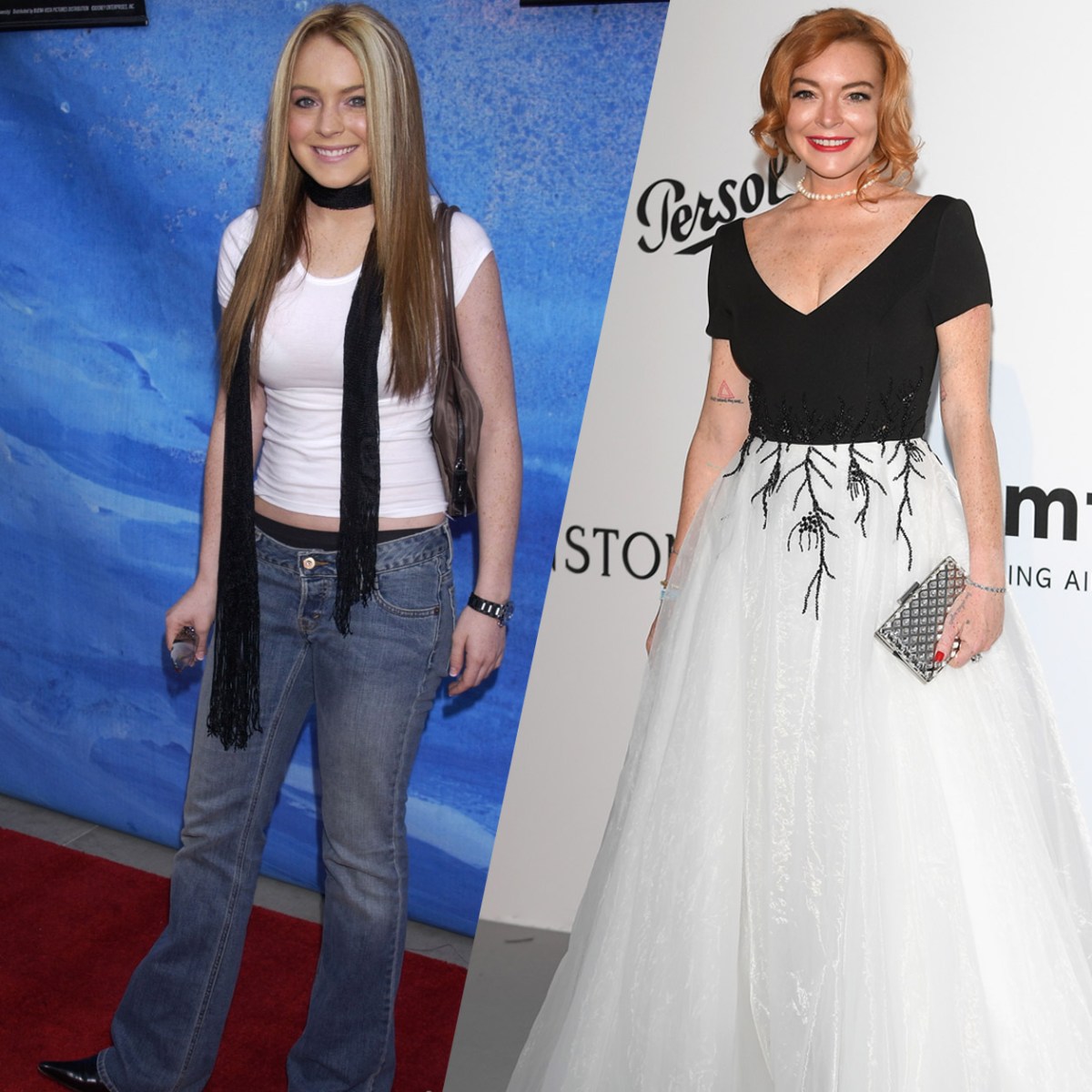 Lohan lindsay hair red 2002 huffpost