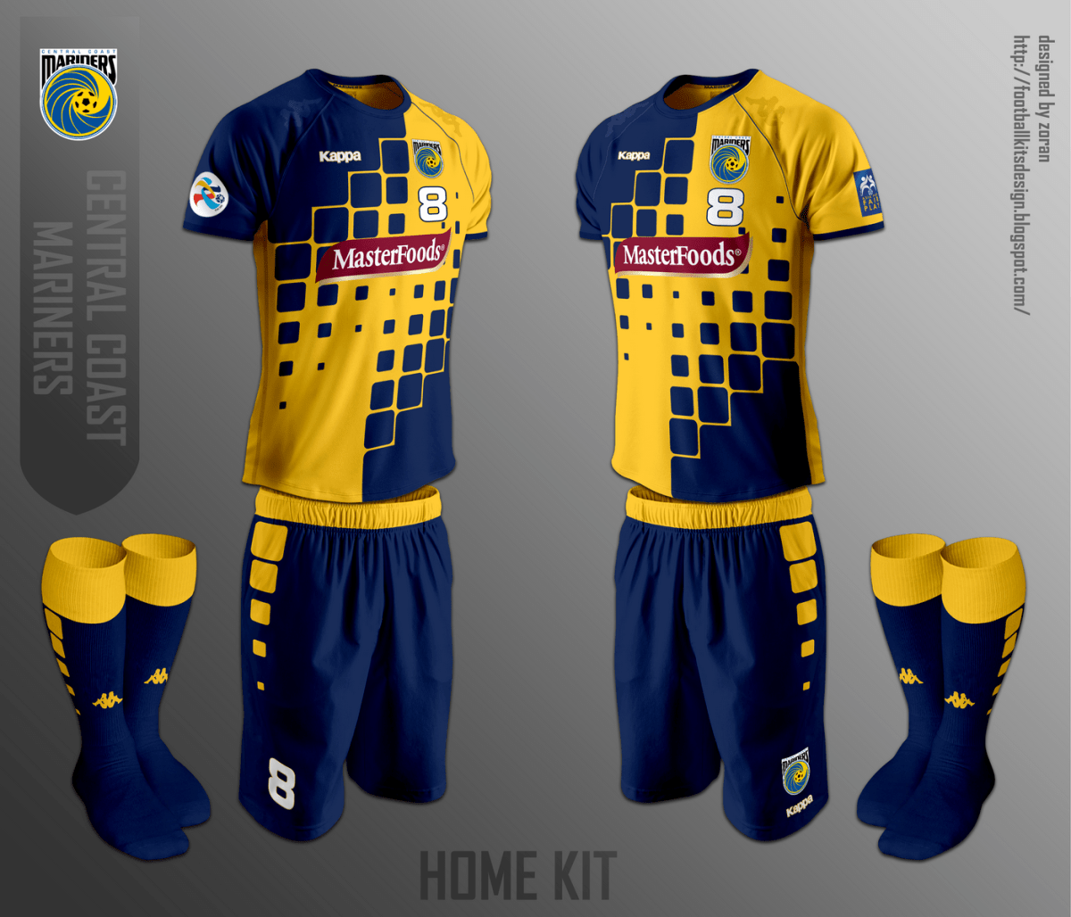 Mariners coast central football shirt away