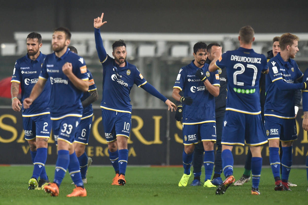 Team hellas verona football soccer alamy december line group